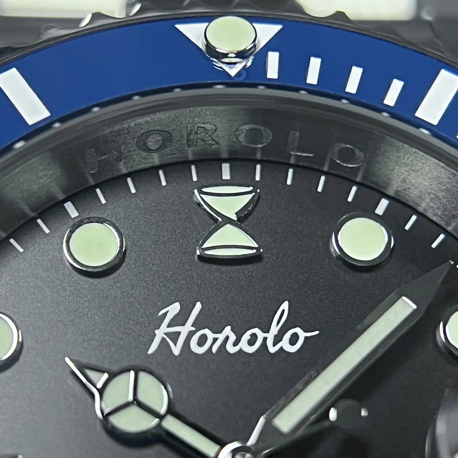 Horolo Black Dial Blue Bezel Submariner Watch - Horolo Watch