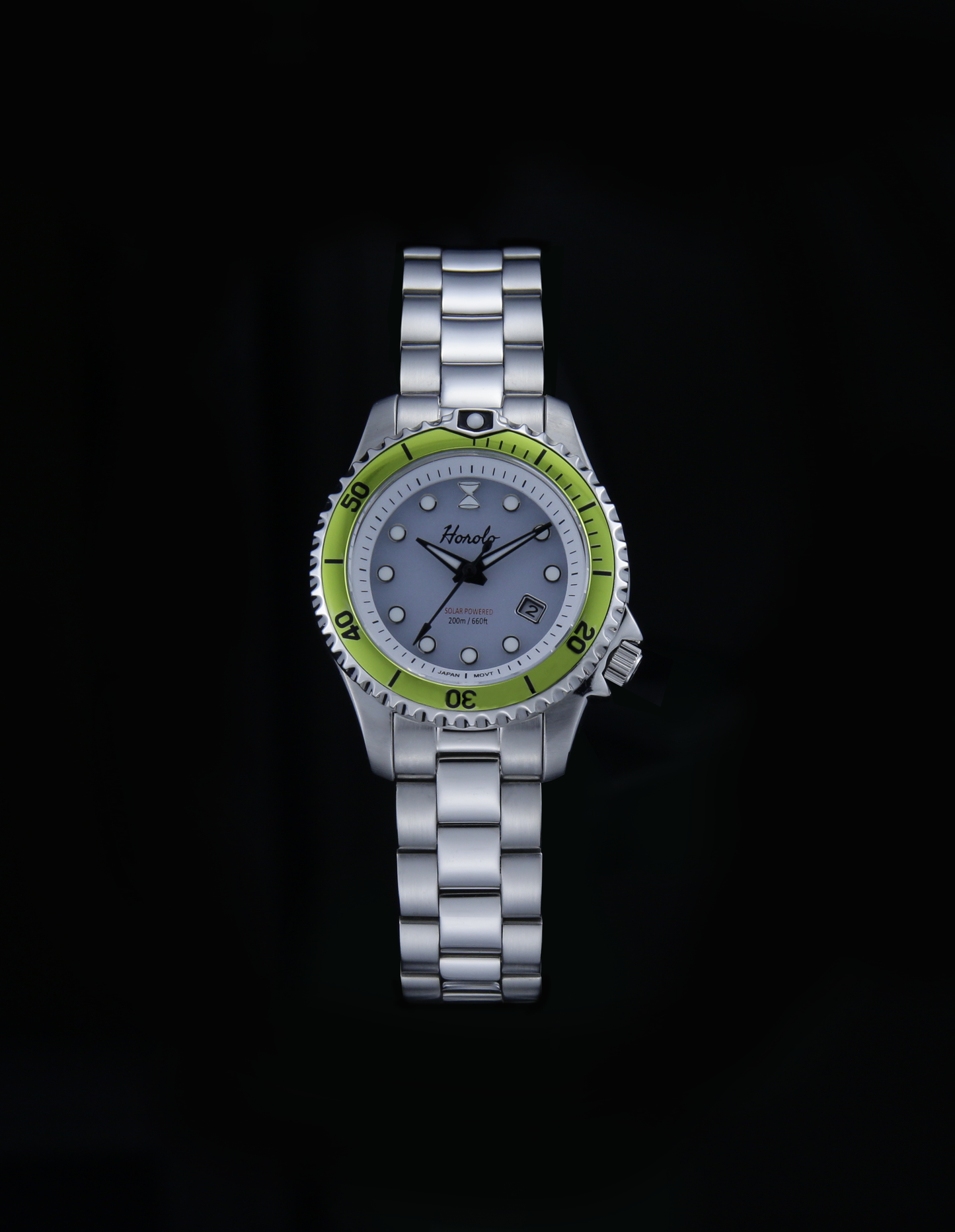 horolo cyan watch for ladies with solar japan movement