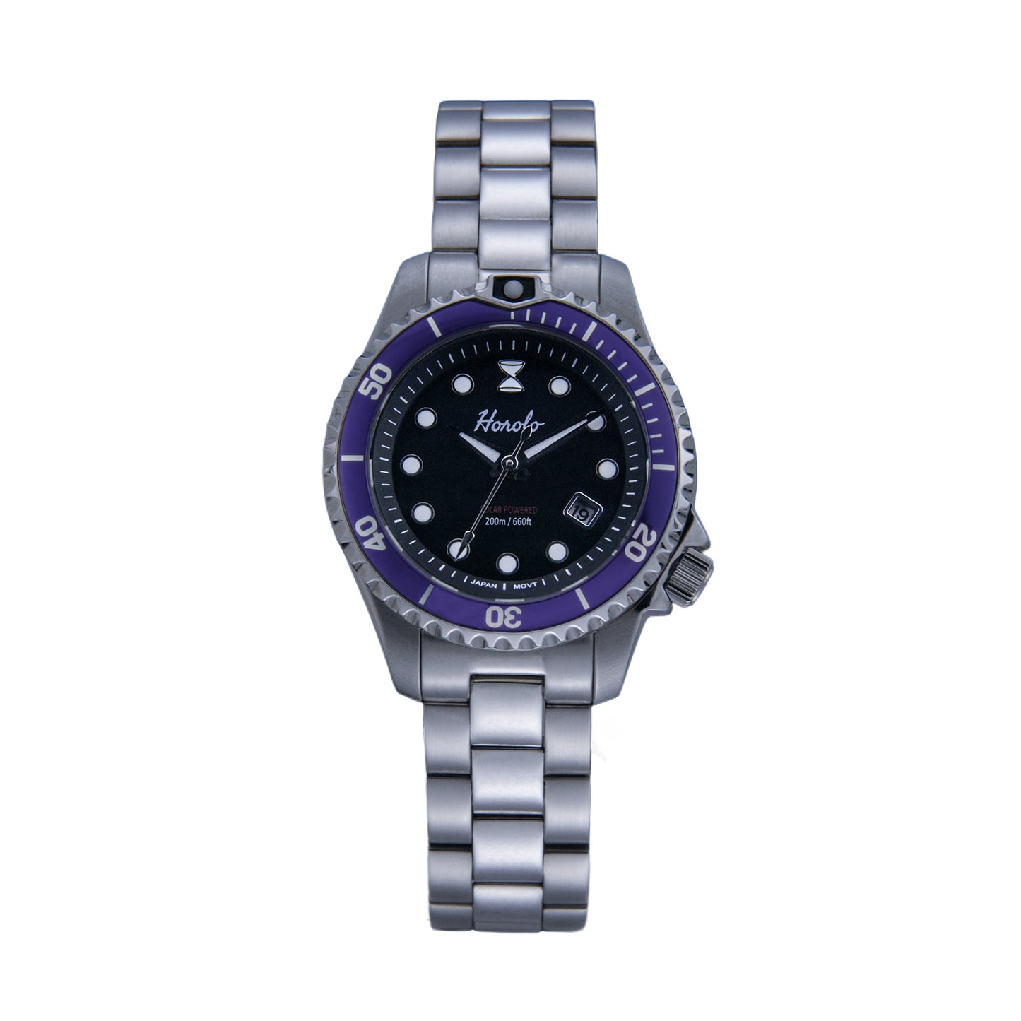 Horolo Sapphire Crystal Rotating Bezel Japan Solar Lady Watch