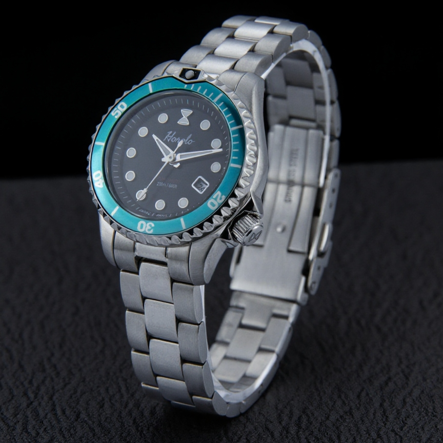 light blue bezel lady watch solar movement horolo watch