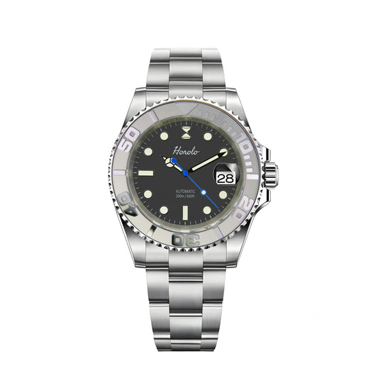 Horolo Steel Bezel  Black Dial Submariner Watch
