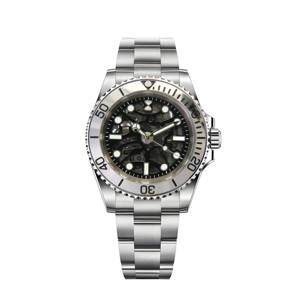 rolex skeleton submariner watch horolo homage watch
