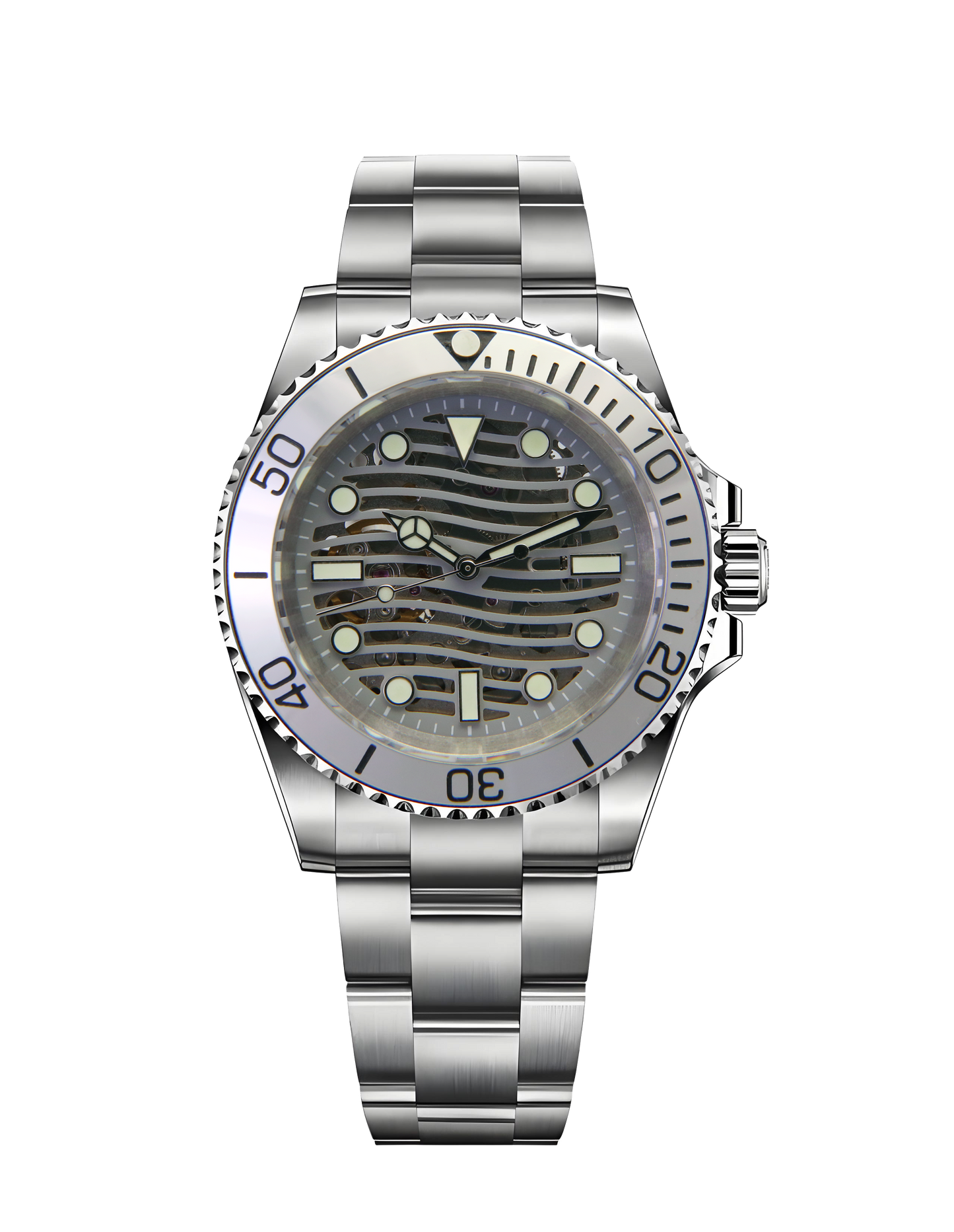 Horolo Stainless Steel Skeleton Diving Watch - Horolo Watch
