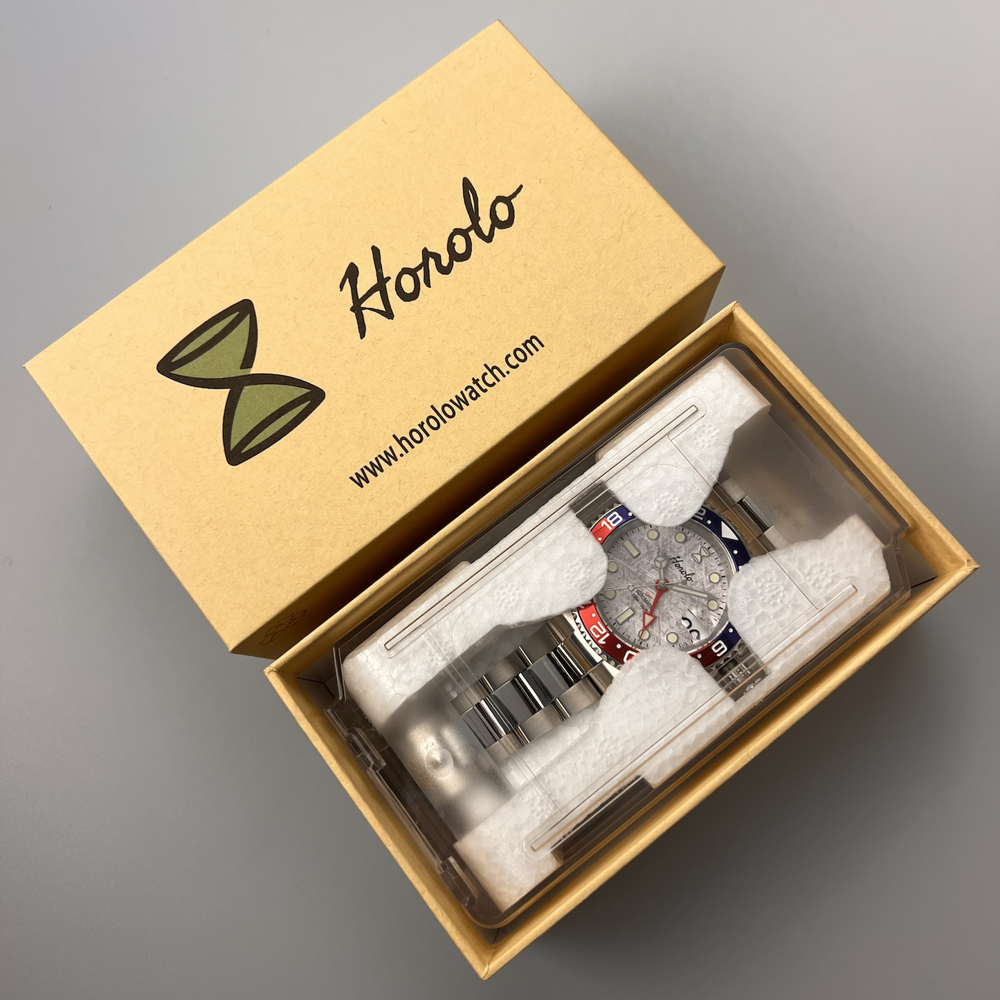 Horolo Meteorolite Face Bicolor Bezel GMT Watch - Horolo Watch