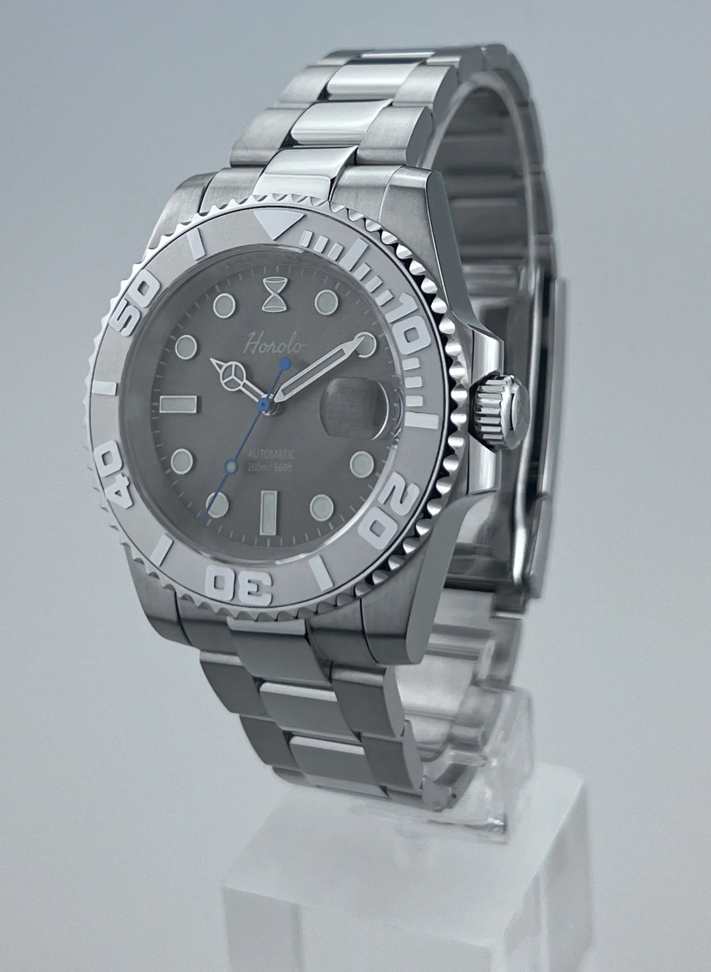 Horolo Steel Bezel Black Dial Submariner Watch - Horolo Watch