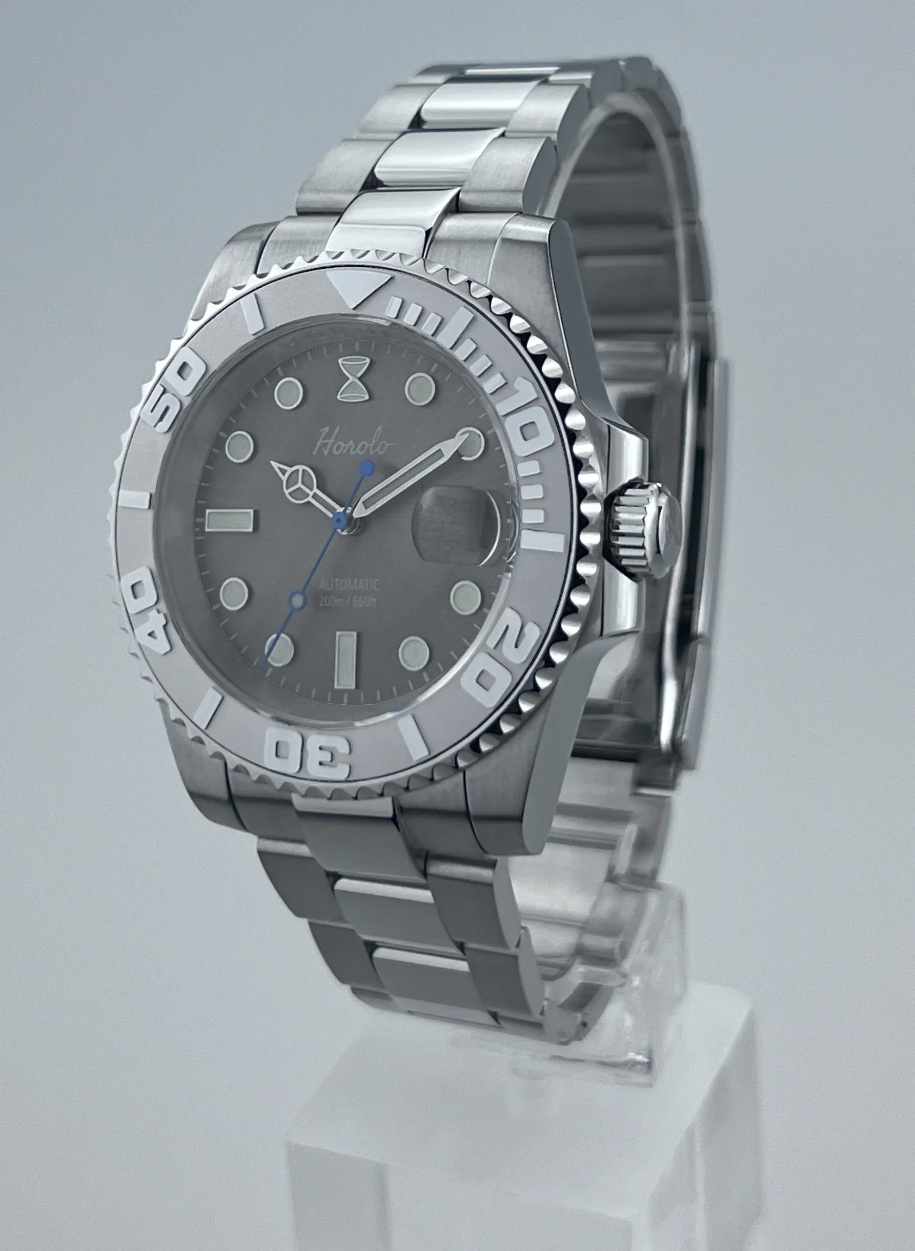Horolo Steel Bezel Black Dial Submariner Watch - Horolo Watch