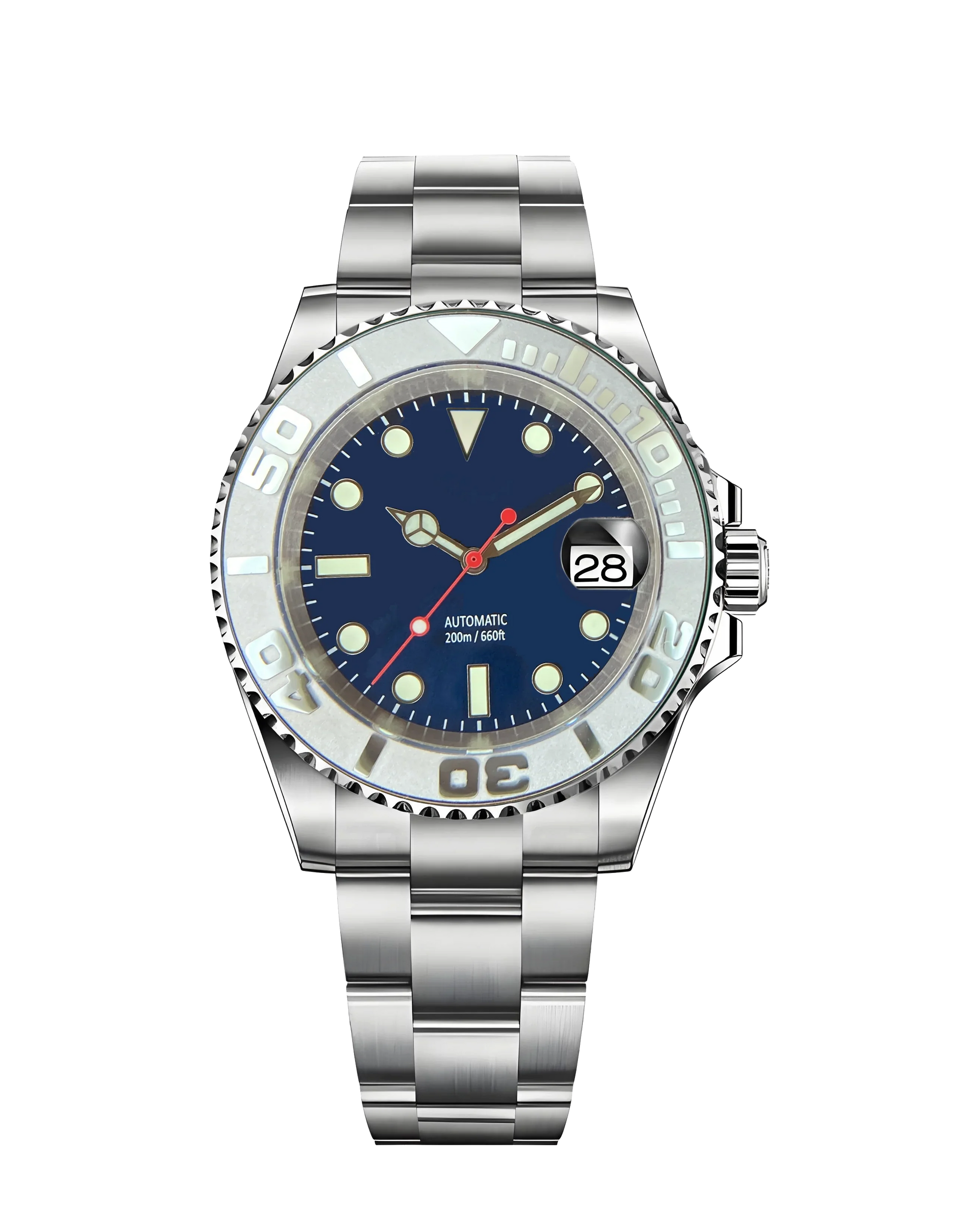 Horolo Blue Face Steel Bezel Submariner Watch - Horolo Watch