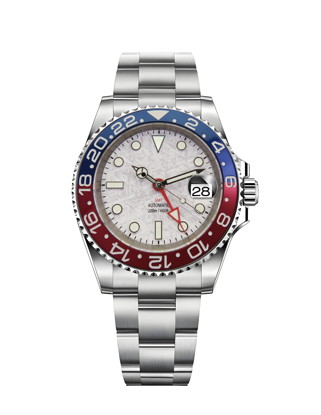 Horolo Meteorolite Face Bicolor Bezel GMT Watch - Horolo Watch