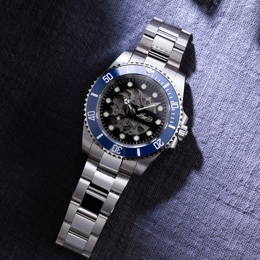 Horolo H607H Skeleton Submariner Custom Edition - Signature Blue