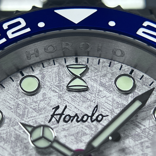 Horolo Meteorolite Face Bicolor Bezel GMT Watch - Horolo Watch