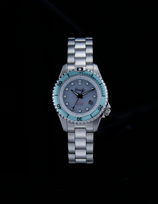 Horolo Stainless Steel Sapphire Crystal White Dial Japan Solar Women Watch