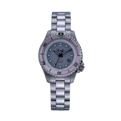 Horolo Stainless Steel White Dial Sapphire Crystal Japan Solar Ladies Watch