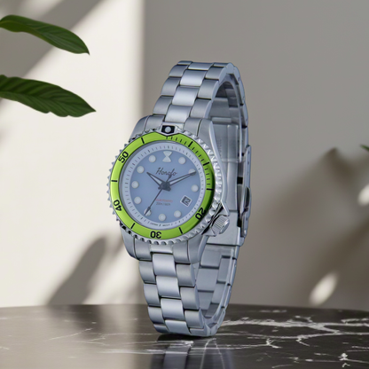 Horolo Stainless Steel Sapphire Crystal Japan Solar Lady Watch