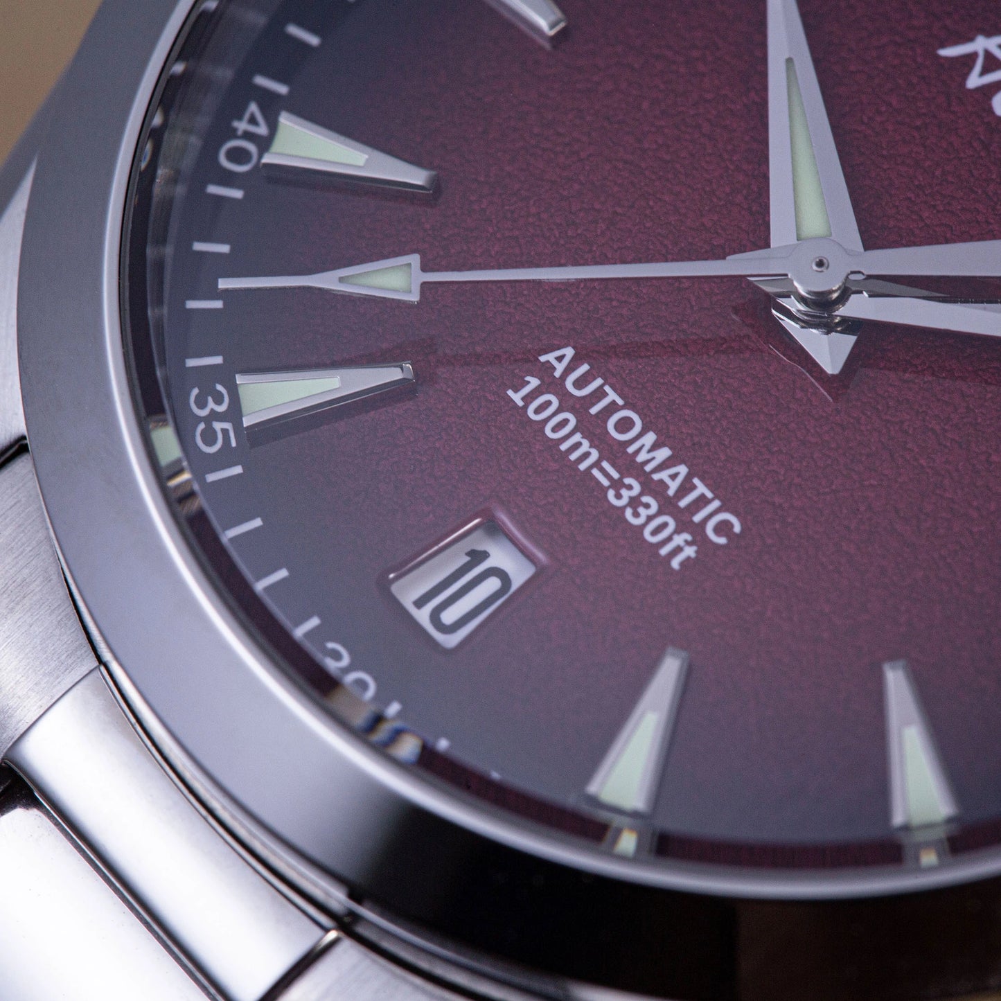 Horolo Seamaster Automatic Field Watch - Crimson Fade