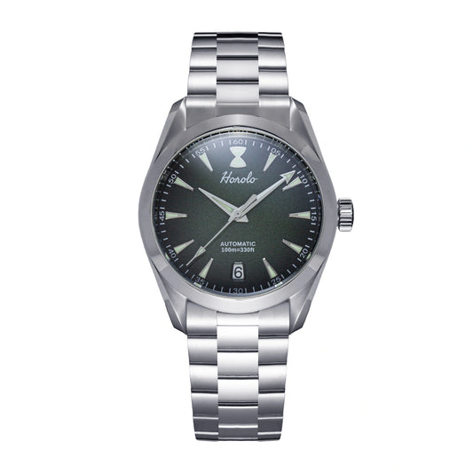 Horolo Seamaster Automatic Field Watch - Emerald Fade