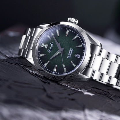 Horolo Seamaster Automatic Field Watch - Emerald Fade