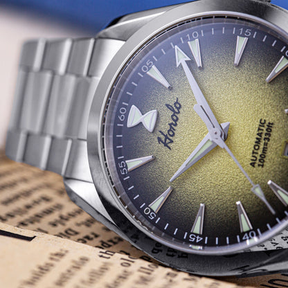 Horolo Seamaster Automatic Field Watch - Amber Fade