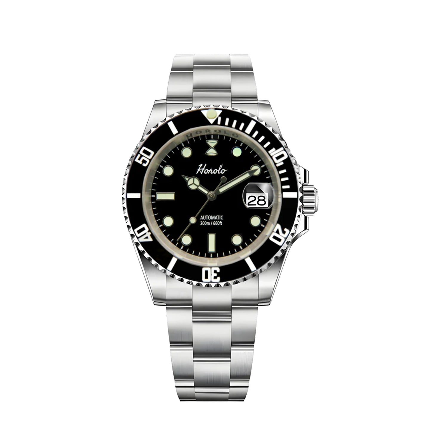 Đồng hồ lặn Horolo Black Face 40mm Submariner