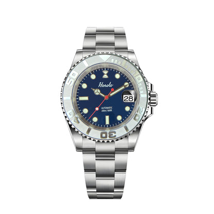 Đồng hồ Submariner Horolo Blue Face Steel Bezel
