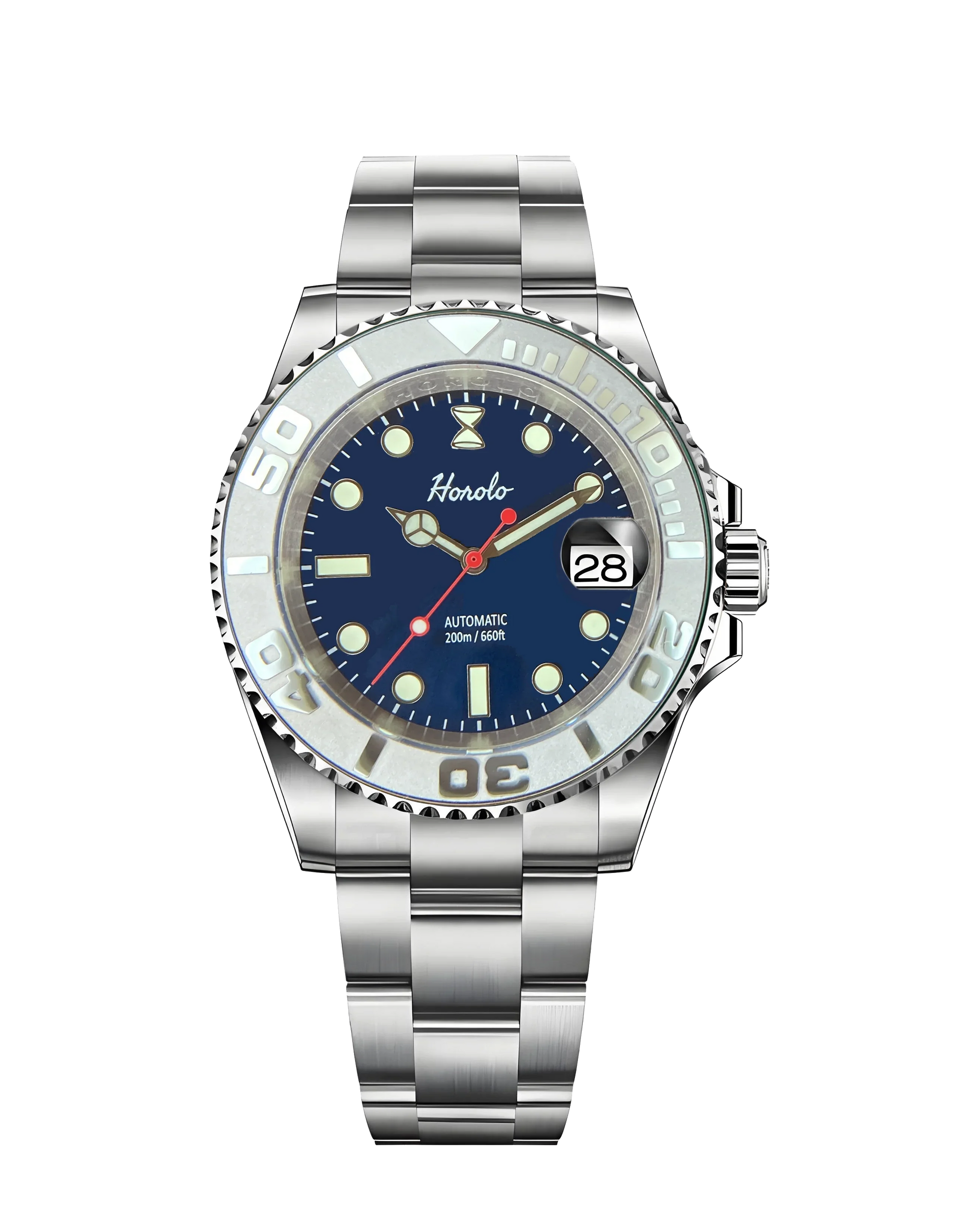 Horolo Blue Face Steel Bezel Submariner Watch - Horolo Watch