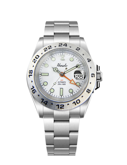Horolo White Face Luxury Submariner GMT Watch - Horolo Watch