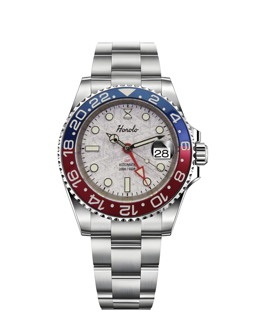 Horolo Meteorolite Face Bicolor Bezel GMT Watch - Horolo Watch