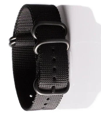 20mm Black NATO Nylon Strap - Horolo Watch