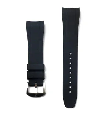 Black Submariner 20mm Width Rubber Band - Horolo Watch