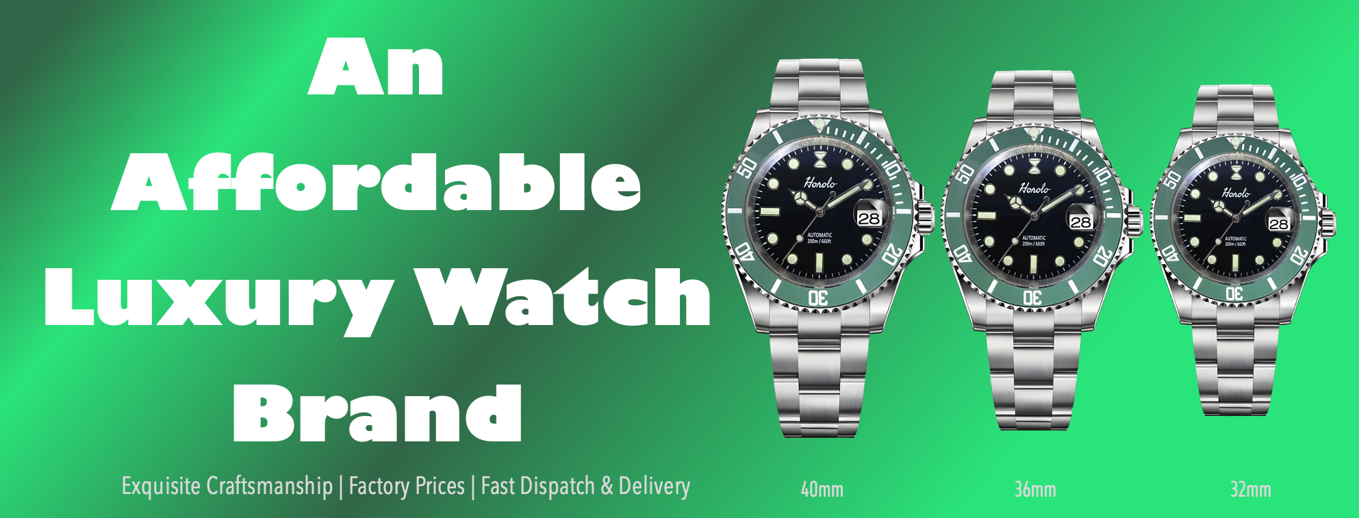 32mm submariner watch